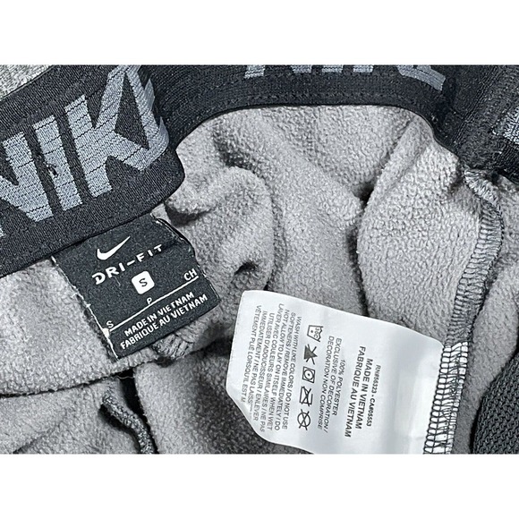 Nike Sweatpants Men's S Gray Heather Dri Fit 100% Polyester Workout Straight Leg - Picture 2 of 8